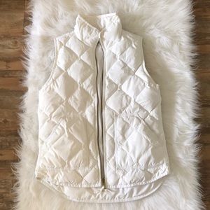 Jcrew White puffer Vest